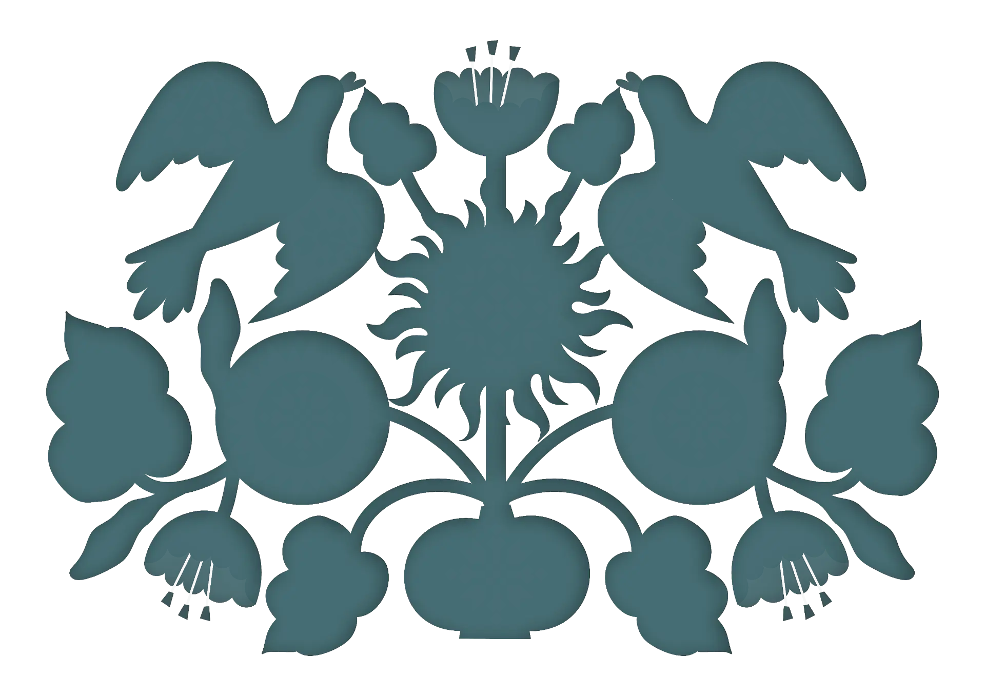 Decorative folk floral illustration